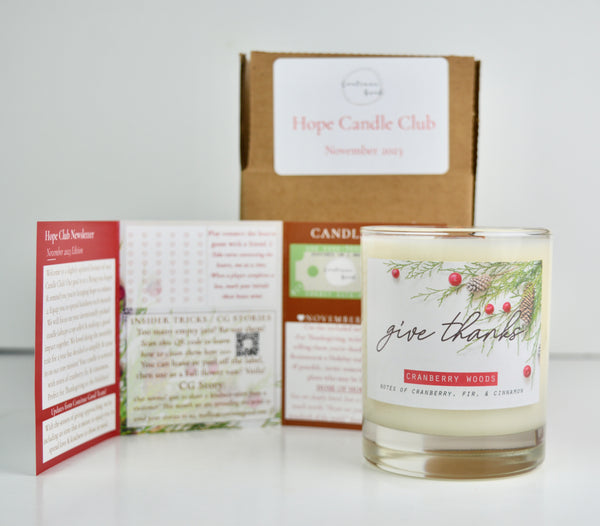 FREE 14-Day Trial of The Hope Candle Club - Candle of the Month Club Subscription