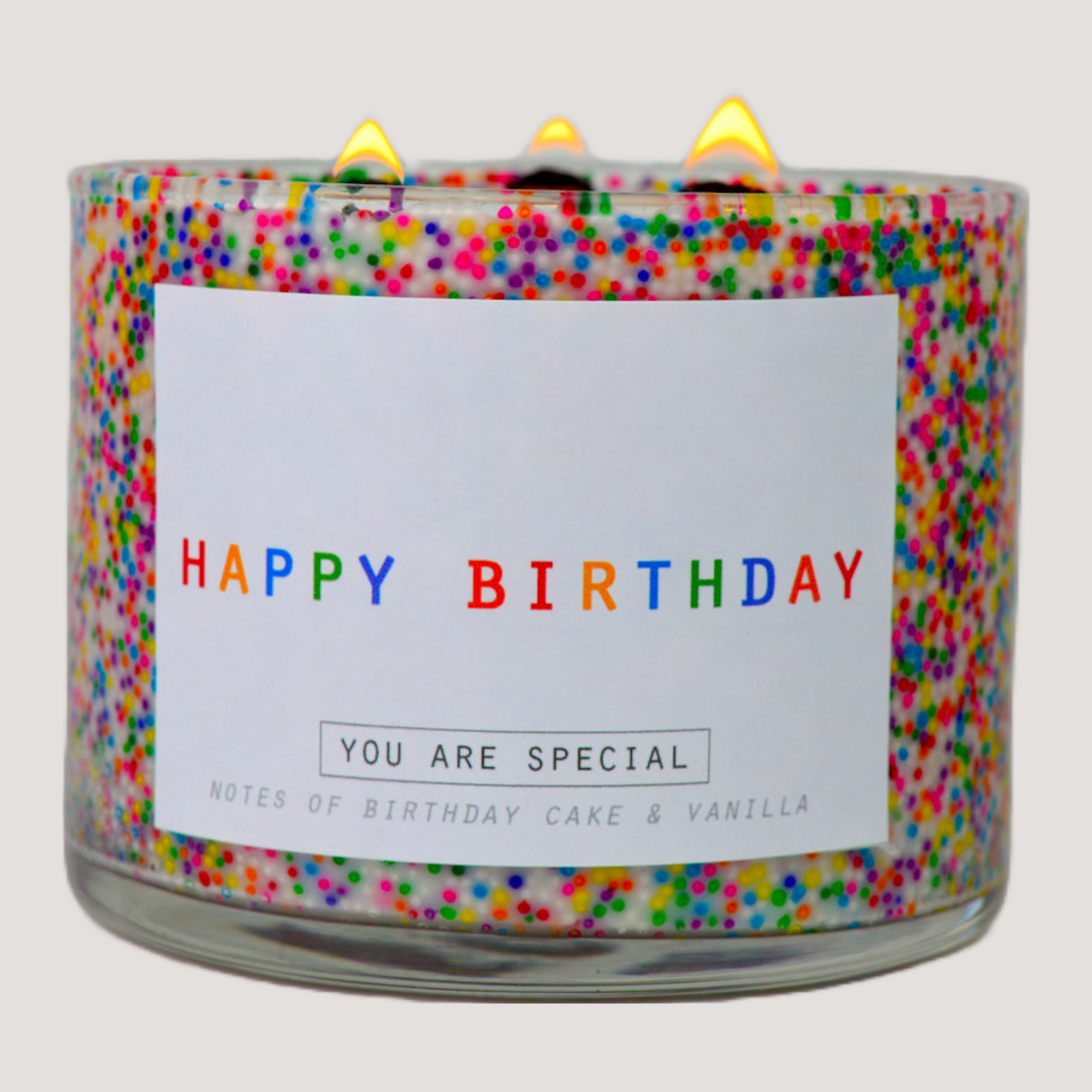 Customizable 3 Wick Happy Birthday
